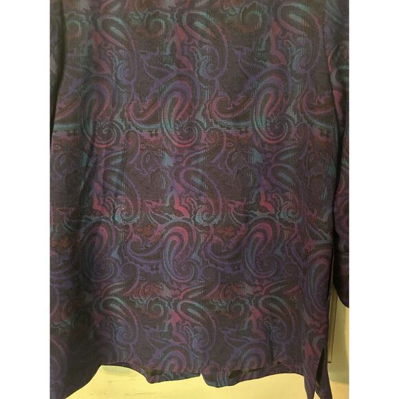 Vintage Pendleton Women's Wool Paisley Jacket Size 16W Purple & Blue Button-Up L - Picture 4 of 5
